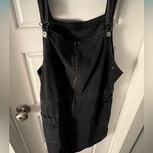 American Eagle Black Overall Dress